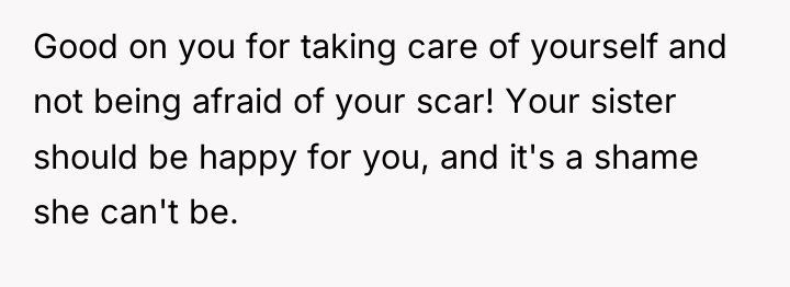 Good on you for taking care of yourself and not...