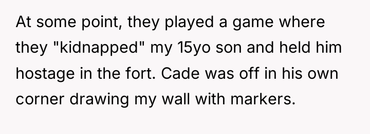 At some point, they played a game where they "kidnapped"...