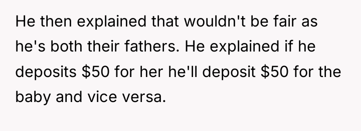 He then explained that wouldn't be fair as he's both...