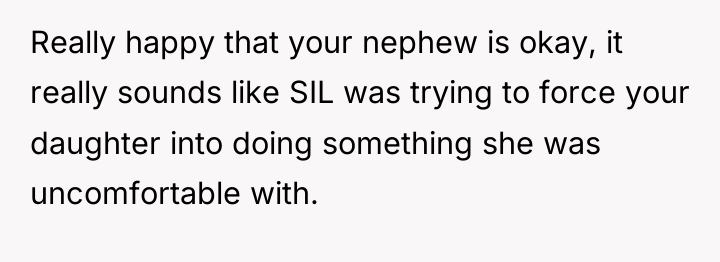 Really happy that your nephew is okay, it really sounds...