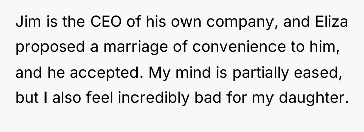 Jim is the CEO of his own company, and Eliza...