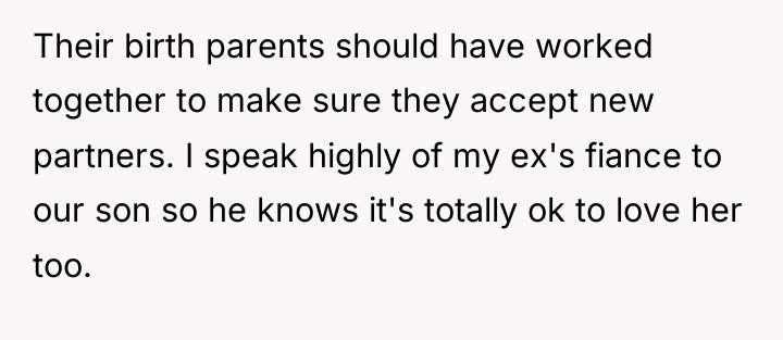 Their birth parents should have worked together to make sure...