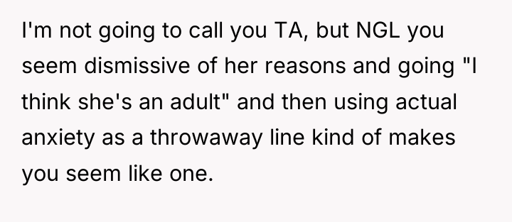 I'm not going to call you TA, but NGL you...