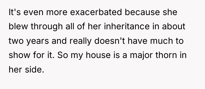 It's even more exacerbated because she blew through all of...