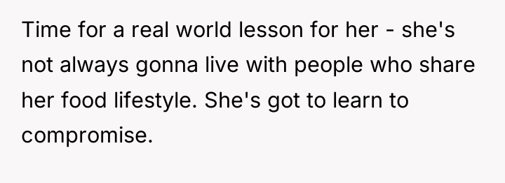 Time for a real world lesson for her - she's...
