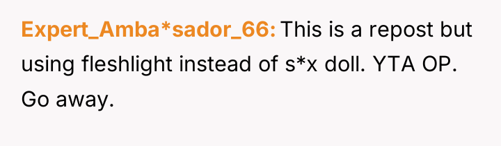 Expert_Amba*sador_66 This is a repost but using fleshlight instead of...