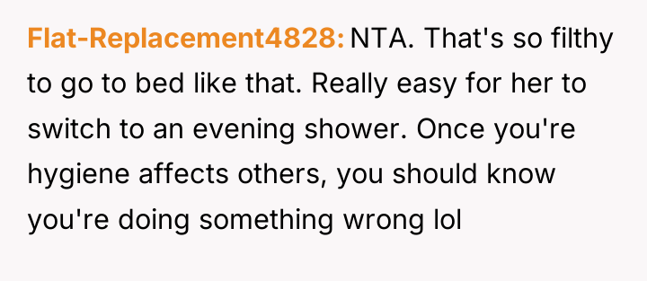 Flat-Replacement4828 NTA. That's so filthy to go to bed like...