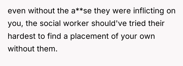 even without the a**se they were inflicting on you, the...