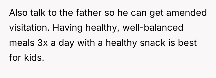 Also talk to the father so he can get amended...