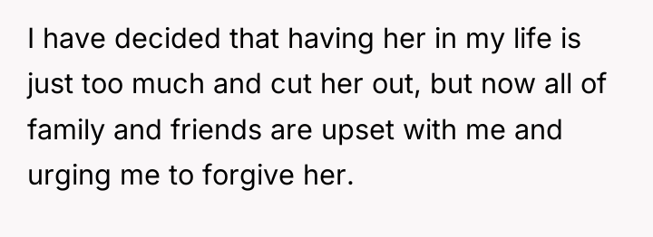 I have decided that having her in my life is...