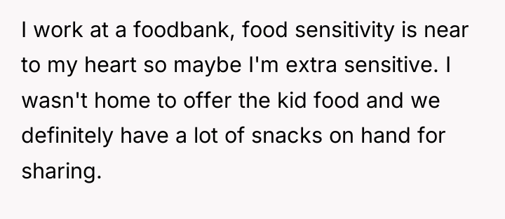 I work at a foodbank, food sensitivity is near to...
