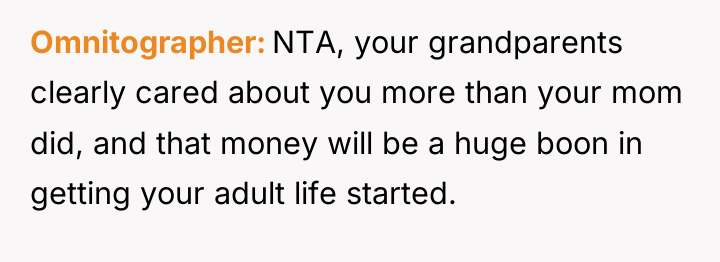 Omnitographer NTA, your grandparents clearly cared about you more than...