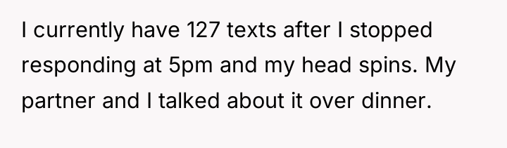 I currently have 127 texts after I stopped responding at...