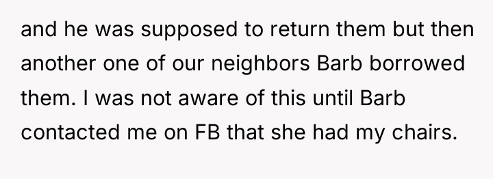 and he was supposed to return them but then another...