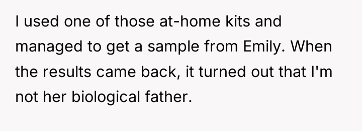 I used one of those at-home kits and managed to...