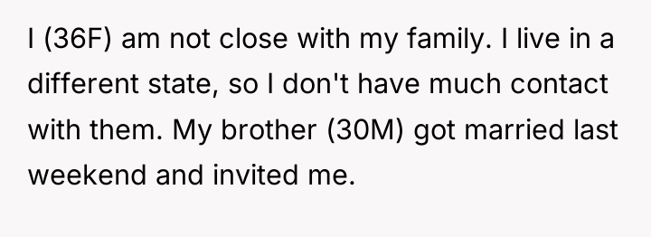 I (36F) am not close with my family. I live...