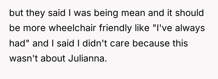 but they said I was being mean and it should...
