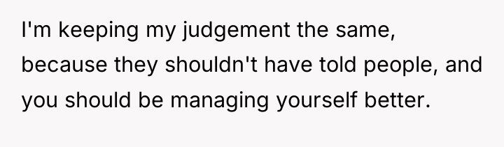 I'm keeping my judgement the same, because they shouldn't have...