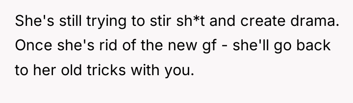 She's still trying to stir sh*t and create drama. Once...