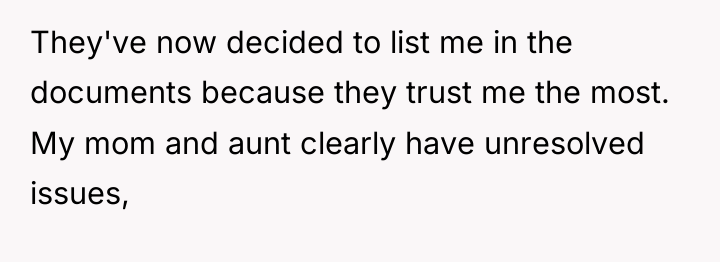 They've now decided to list me in the documents because...