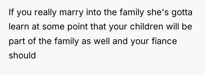 If you really marry into the family she's gotta learn...