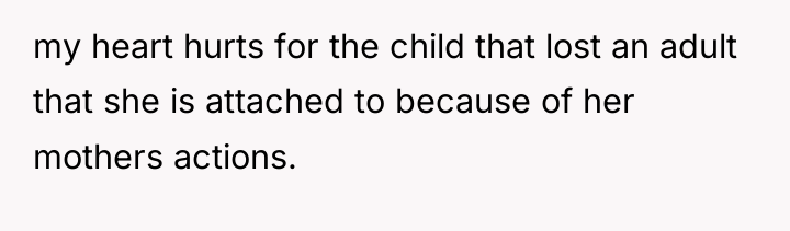 my heart hurts for the child that lost an adult...