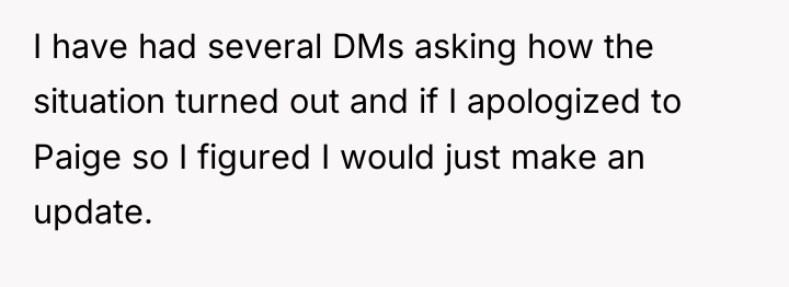 I have had several DMs asking how the situation turned...