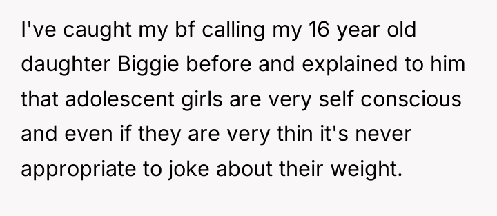 I've caught my bf calling my 16 year old daughter...