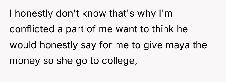 I honestly don't know that's why I'm conflicted a part...