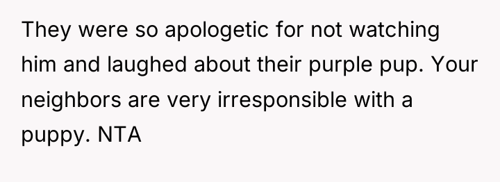 They were so apologetic for not watching him and laughed...