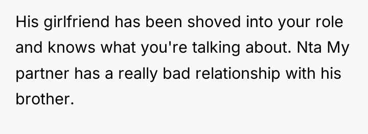 His girlfriend has been shoved into your role and knows...