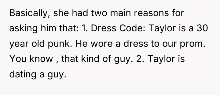 Basically, she had two main reasons for asking him that:...