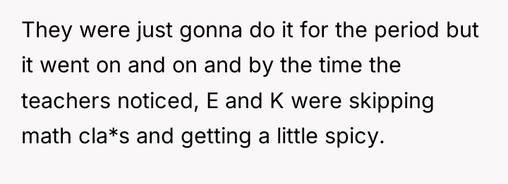 They were just gonna do it for the period but...