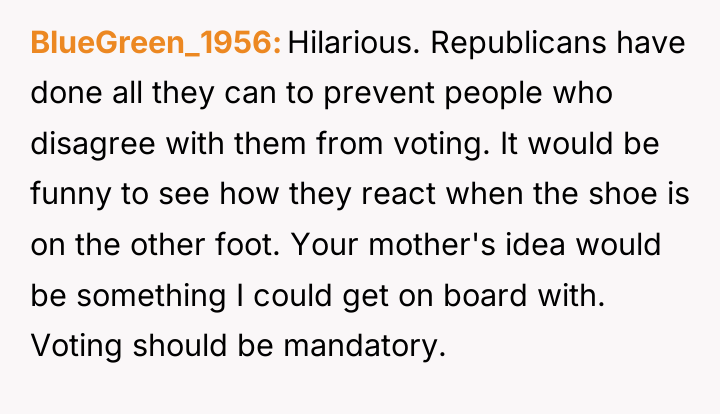 BlueGreen_1956 Hilarious. Republicans have done all they can to prevent...