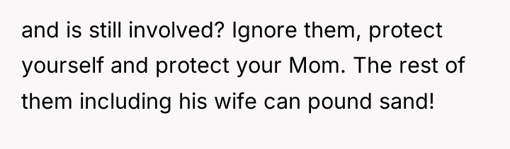 and is still involved? Ignore them, protect yourself and protect...
