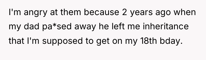 I'm angry at them because 2 years ago when my...