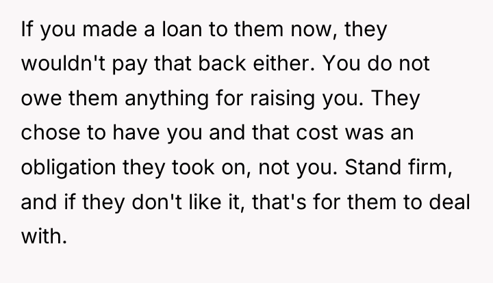If you made a loan to them now, they wouldn't...