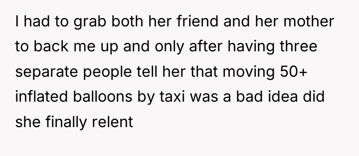 I had to grab both her friend and her mother...