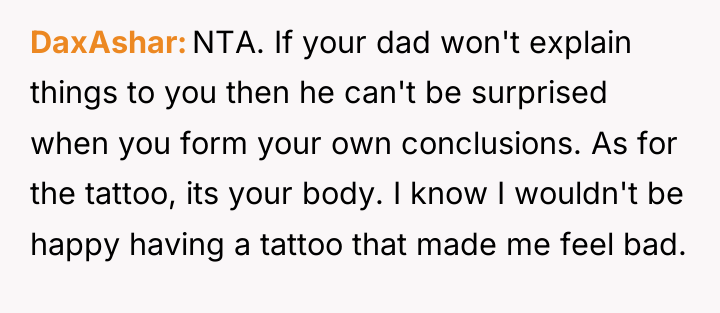 DaxAshar NTA. If your dad won't explain things to you...