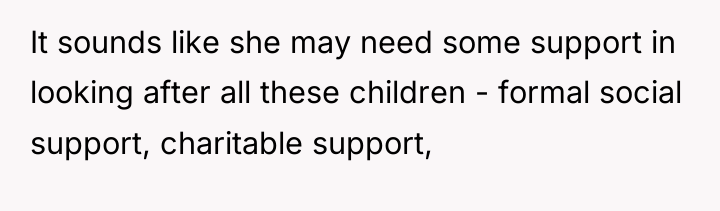 It sounds like she may need some support in looking...