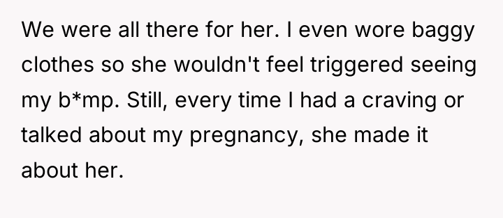 We were all there for her. I even wore baggy...