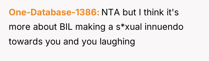 One-Database-1386 NTA but I think it's more about BIL making...