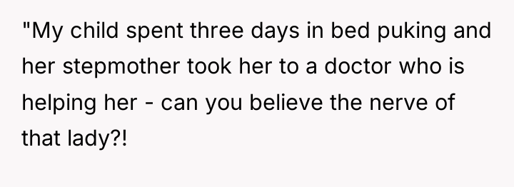 "My child spent three days in bed puking and her...