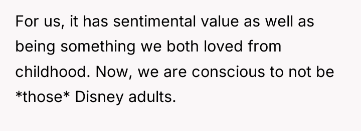 For us, it has sentimental value as well as being...
