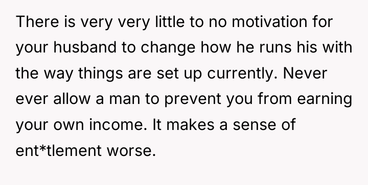 There is very very little to no motivation for your...
