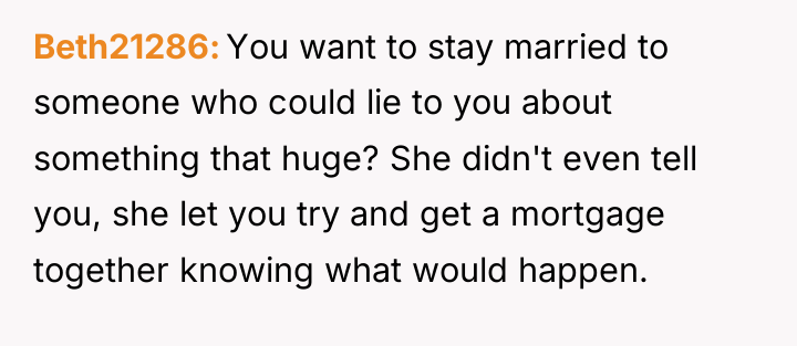Beth21286 You want to stay married to someone who could...