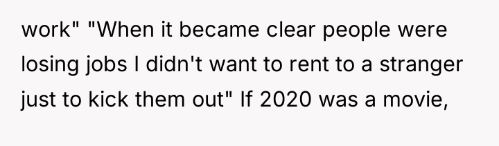 work" "When it became clear people were losing jobs I...