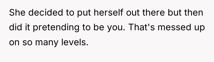 She decided to put herself out there but then did...