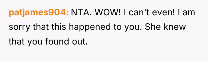 patjames904 NTA. WOW! I can't even! I am sorry that...