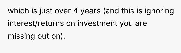which is just over 4 years (and this is ignoring...